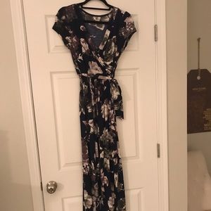 Floral navy blue maxi